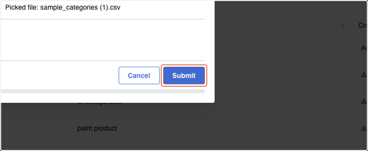 Click on Submit