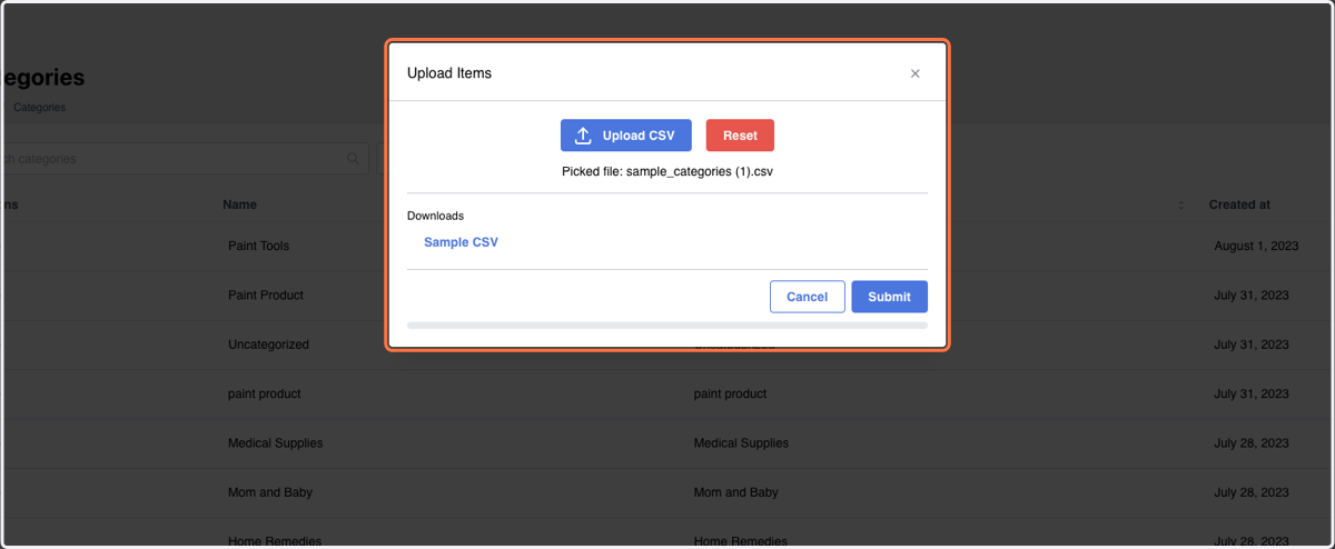 Click on dialog