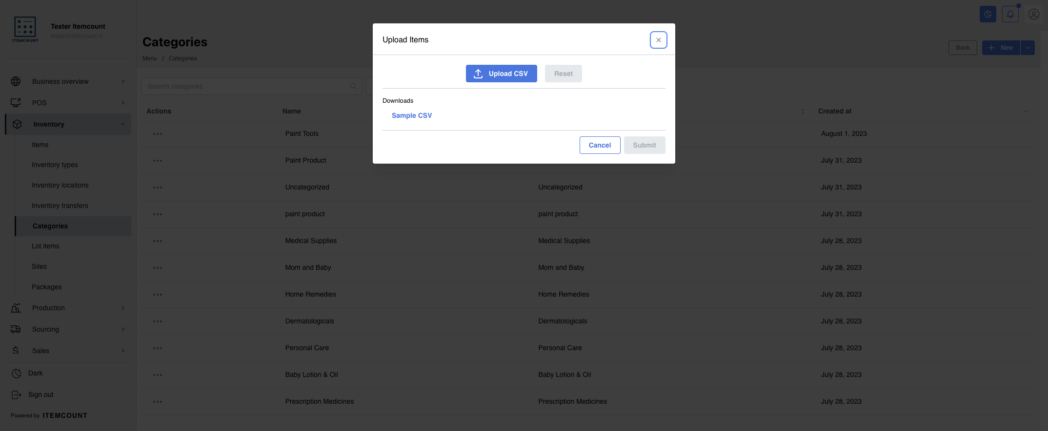 Click on dialog