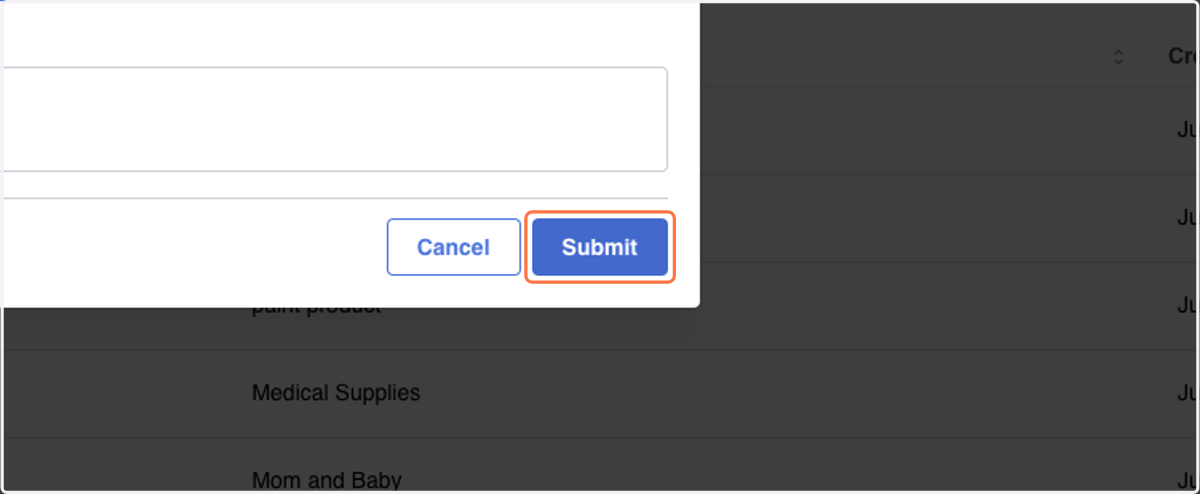 Click on Submit