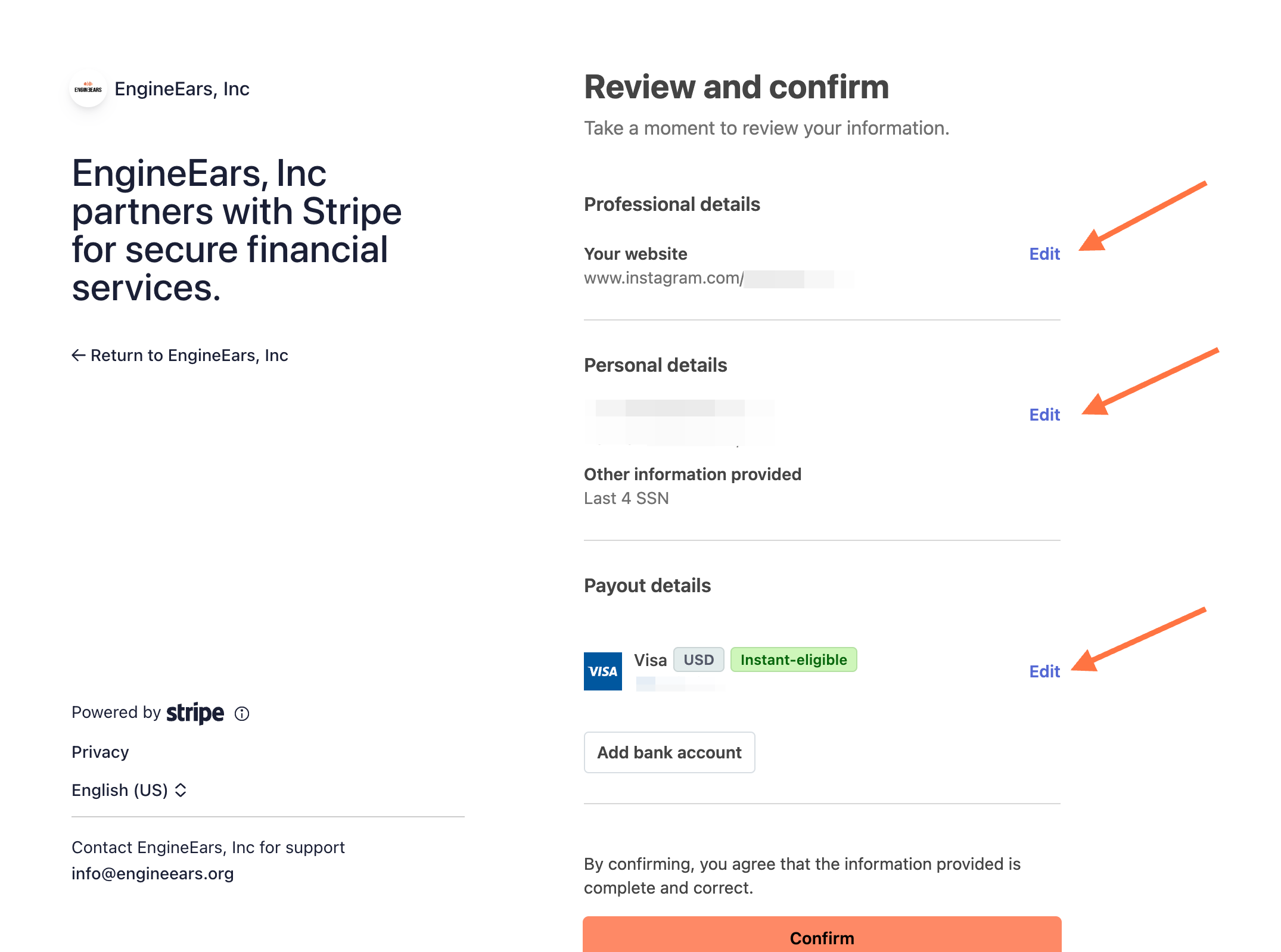 Click on Review and confirm