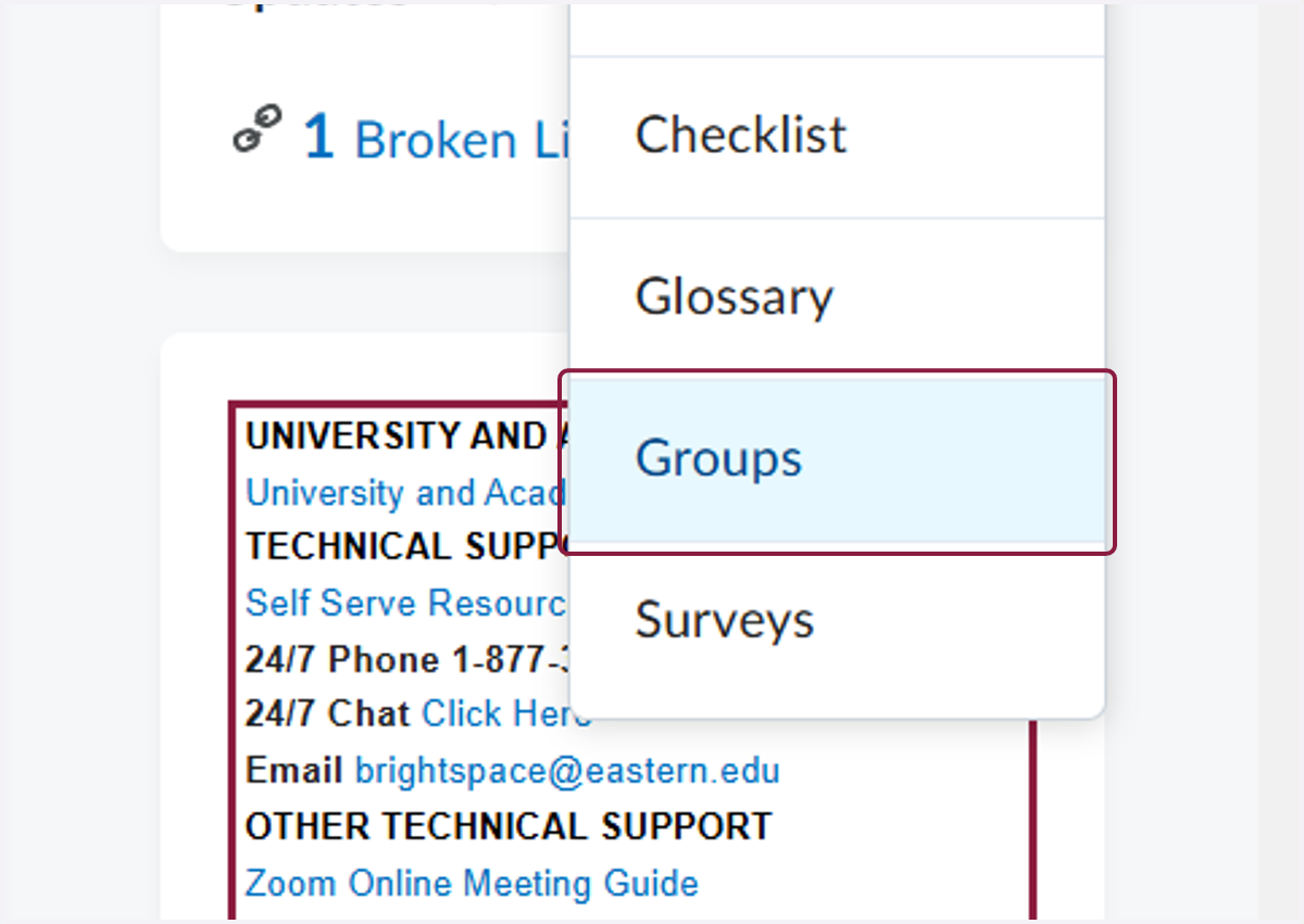 Click on Groups