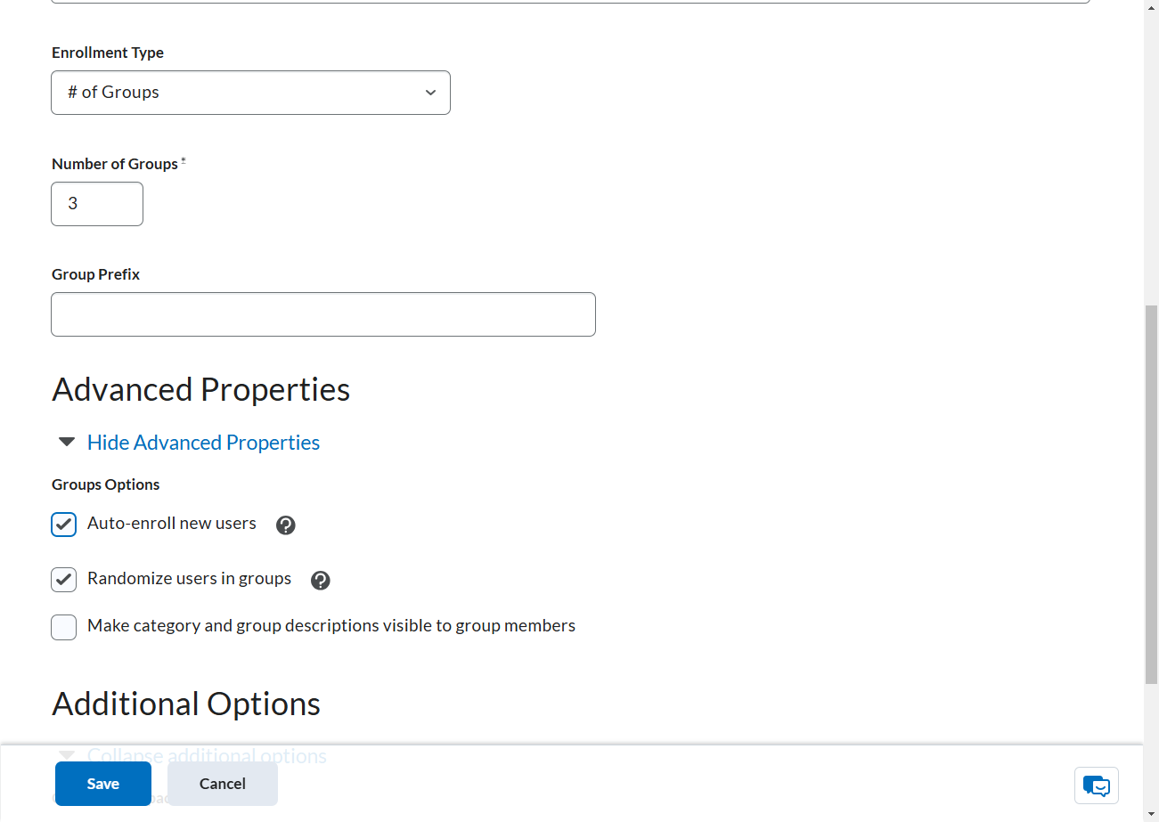 Optional: Make category and group descriptions visible to group members