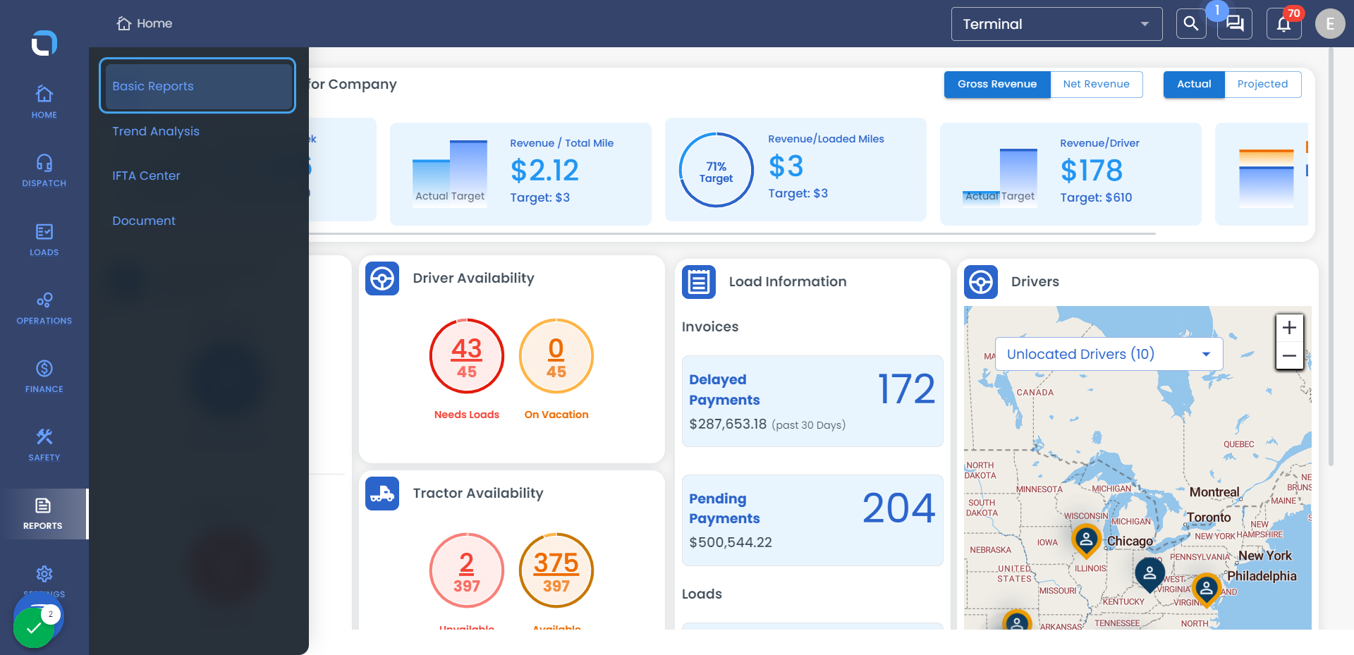 Click on Basic Reports