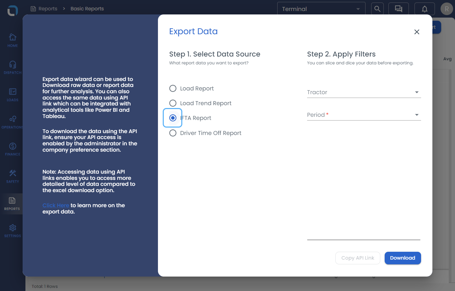 Select IFTA Report