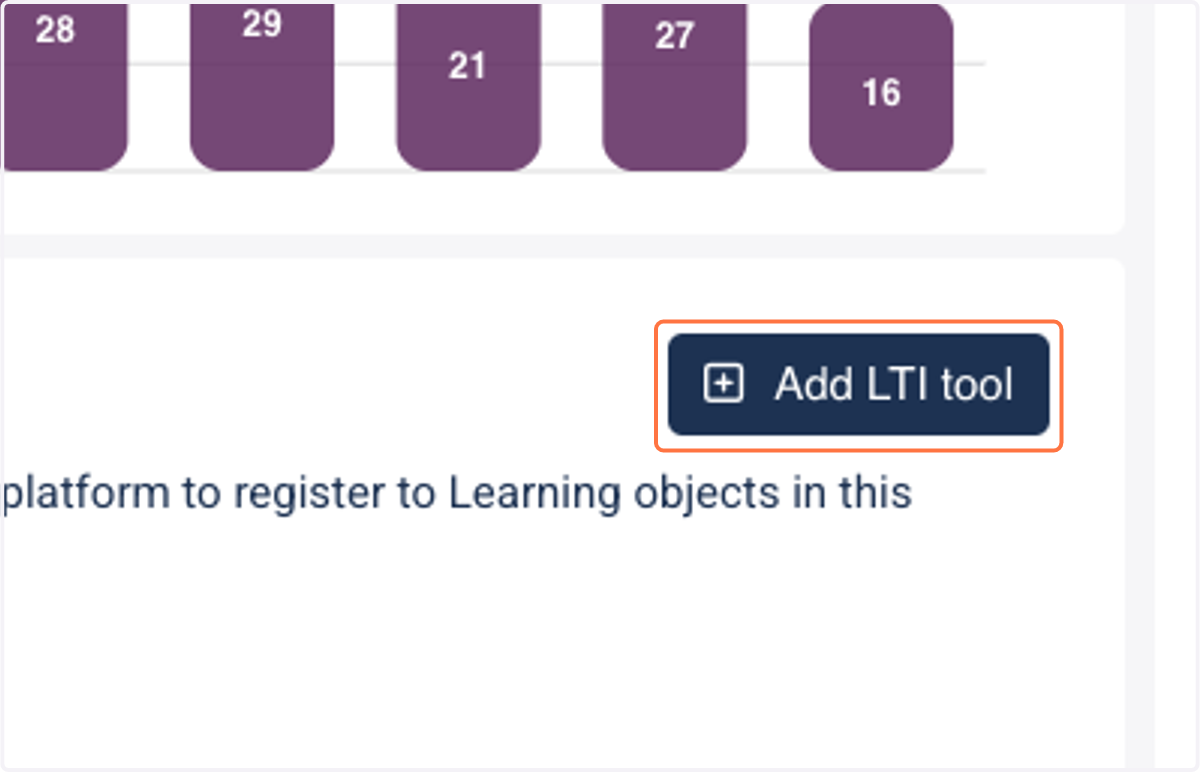 Click on "Add LTI tool"