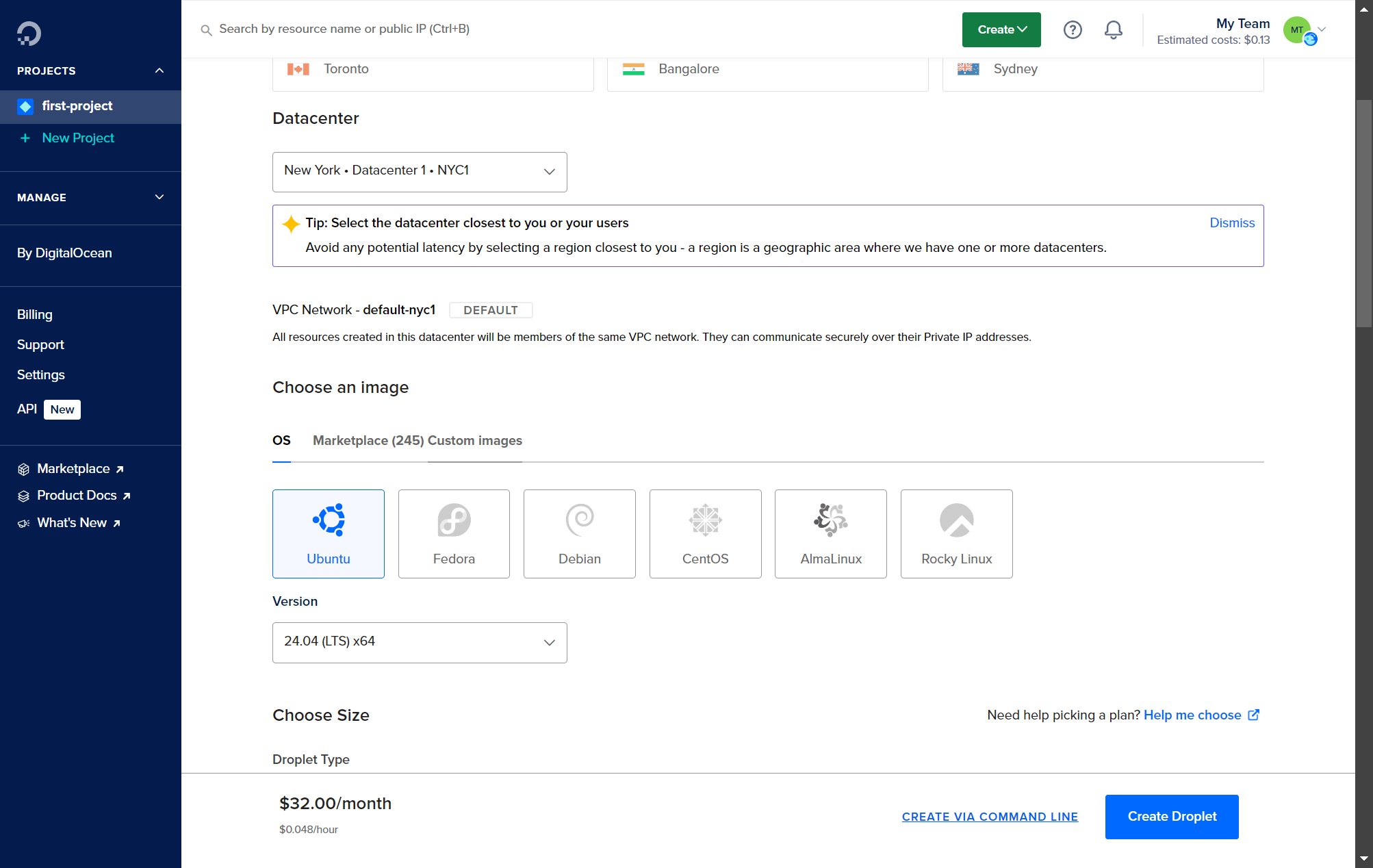 Click on Marketplace (245)