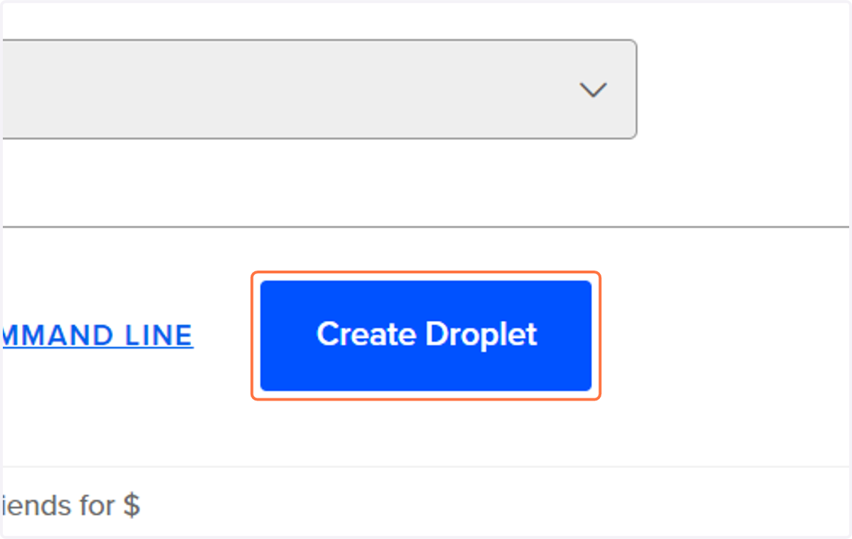 Click on Create Droplet