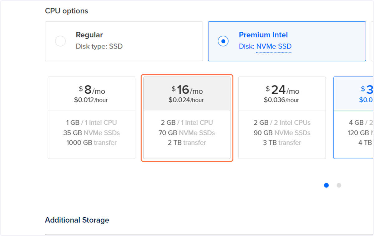 Choose your VPS hardware
