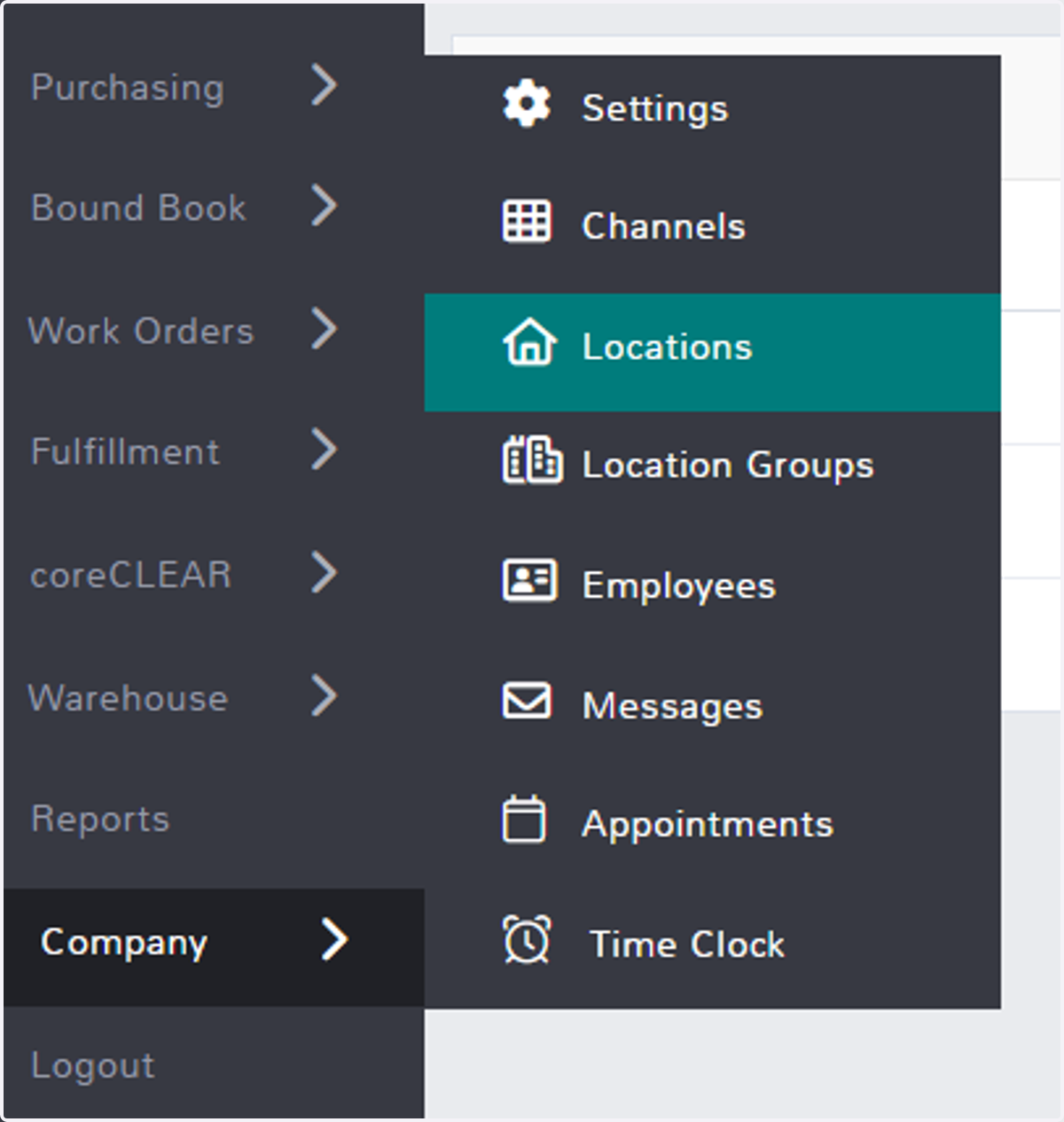 Navigate to Company > Locations