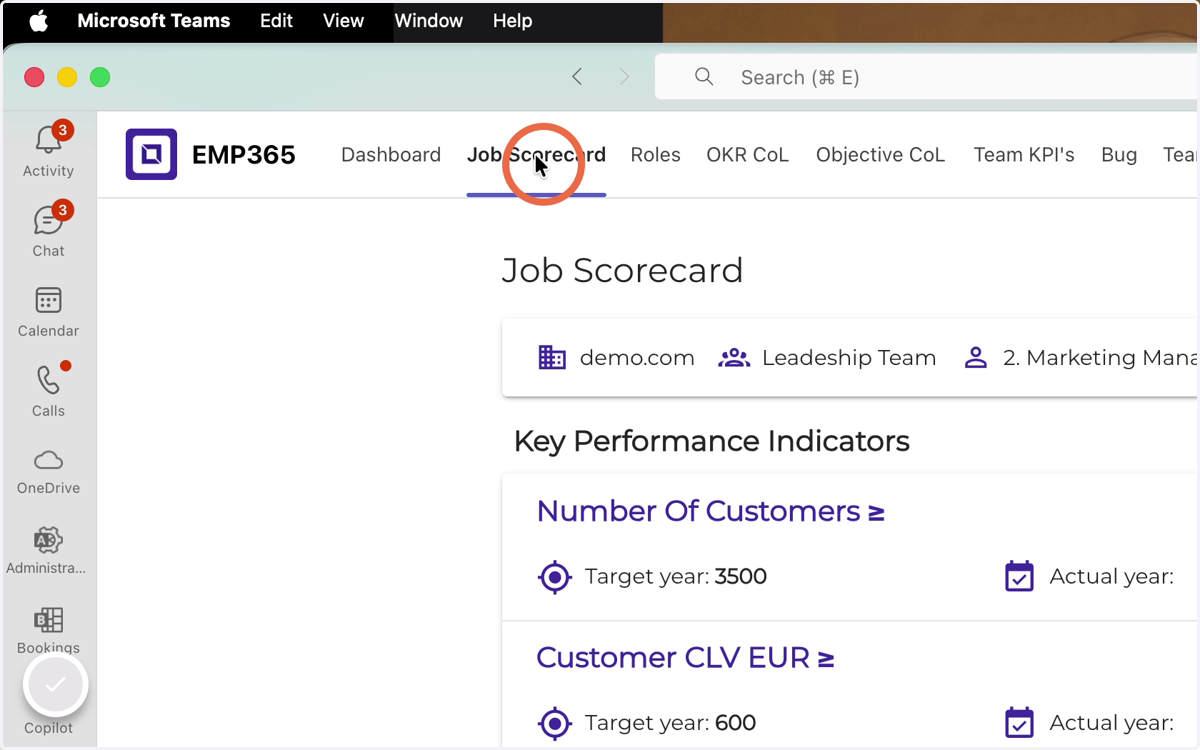 Click Job Scorecard