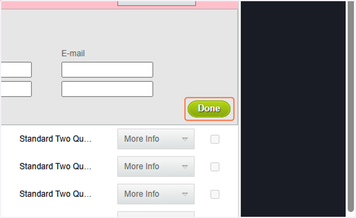 Click on Done