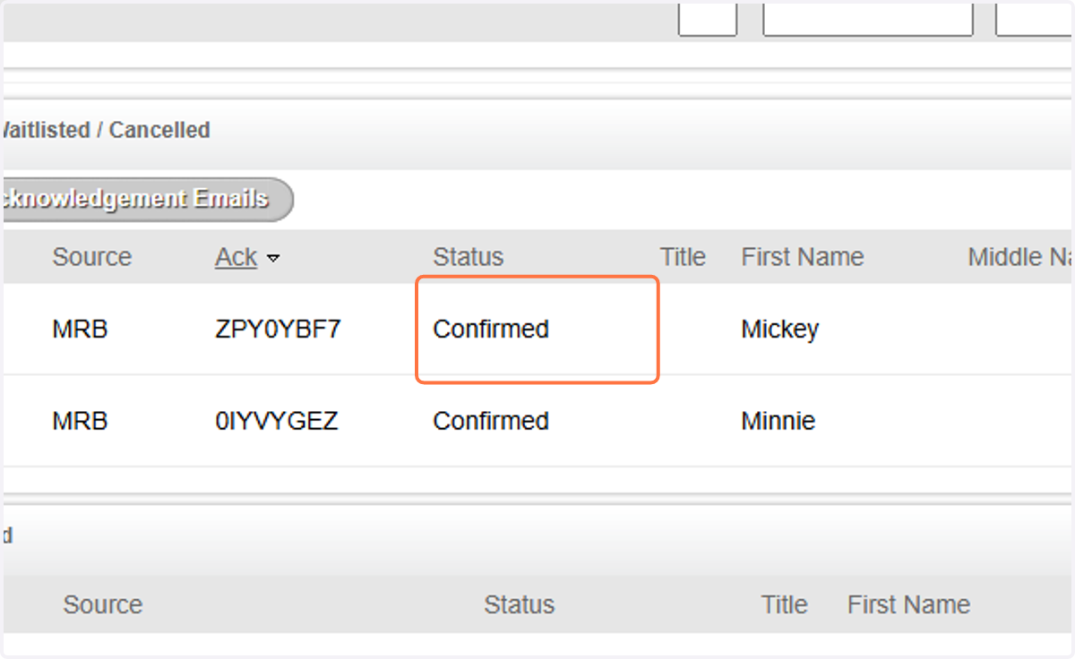 Confirmed reservations will now show as CONFIRMED.