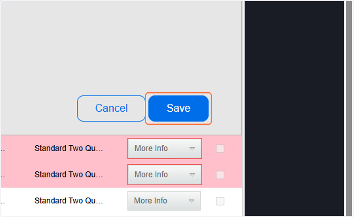 Click on Save