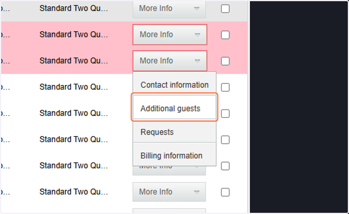 Click on Additional guests