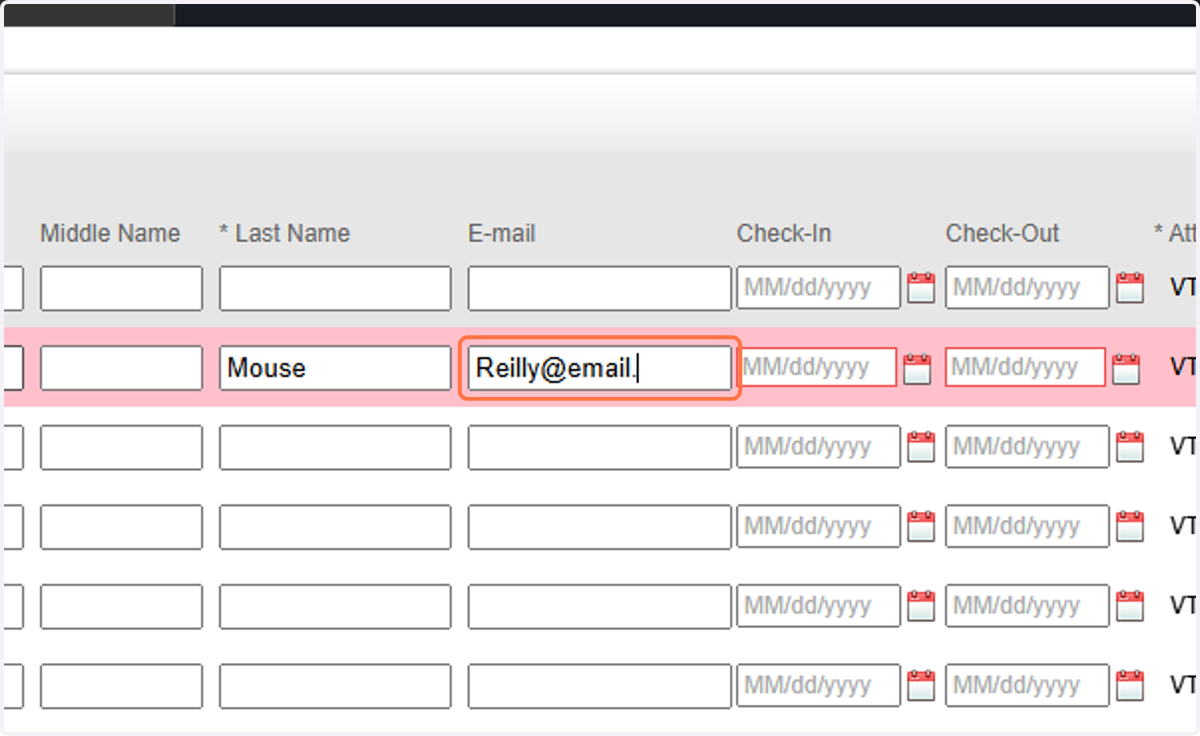 Type email address.