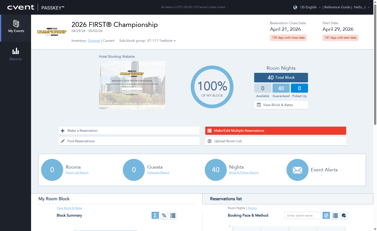 Click on Make/Edit Multiple Reservations