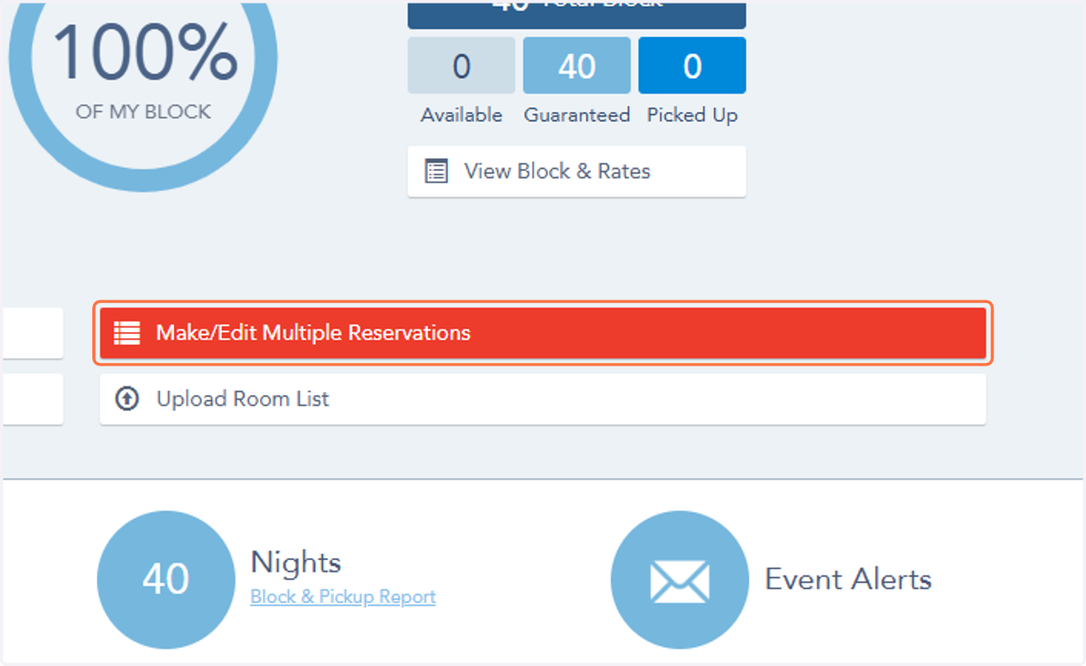 Click on Make/Edit Multiple Reservations