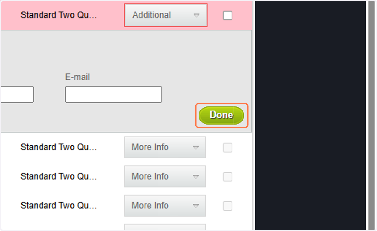 Click on Done
