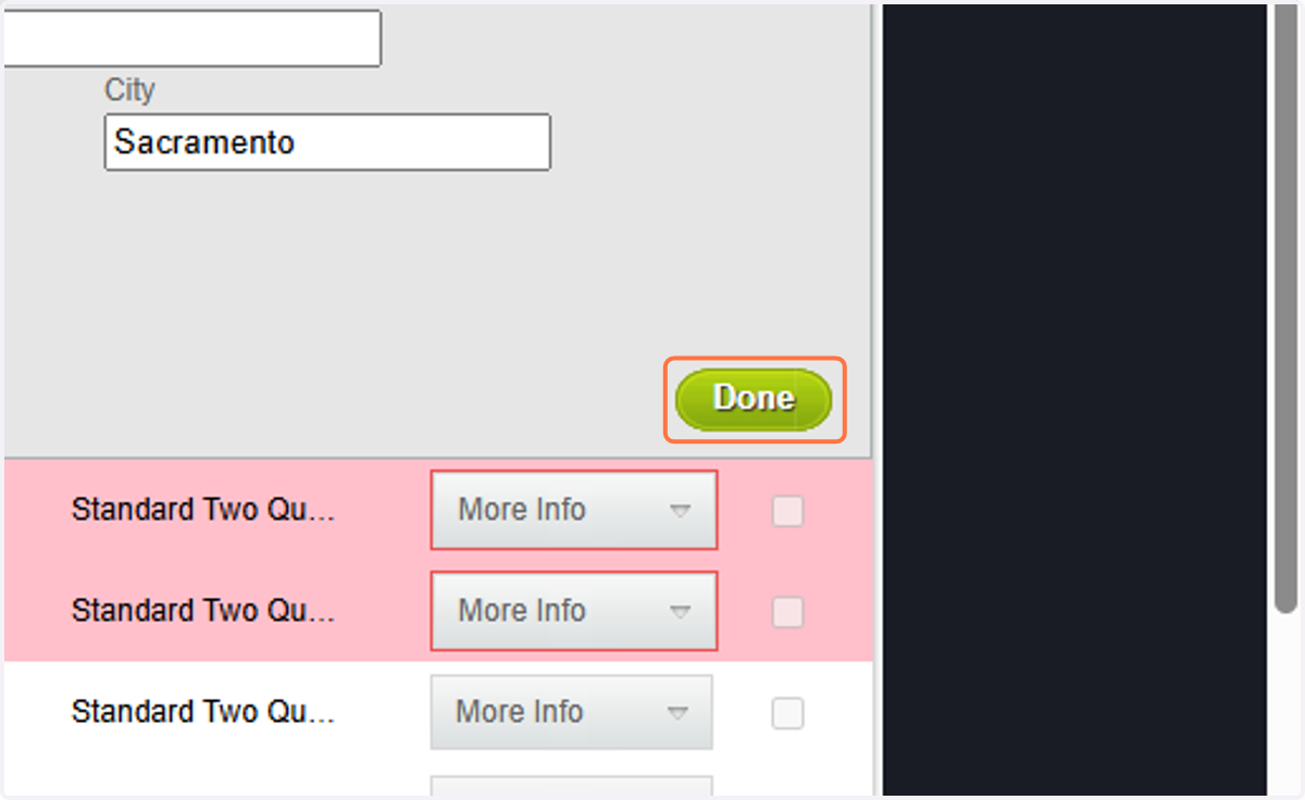 Click on Done