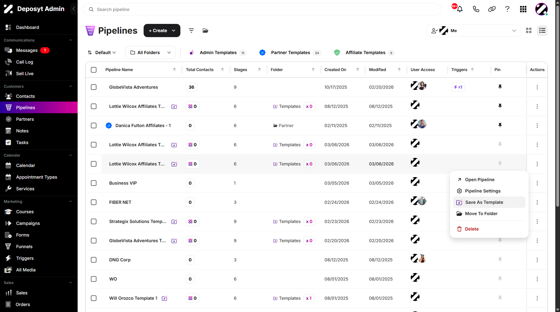 Step 6: On the list view, all the available option from the three-dot menu were same as from the grid view.