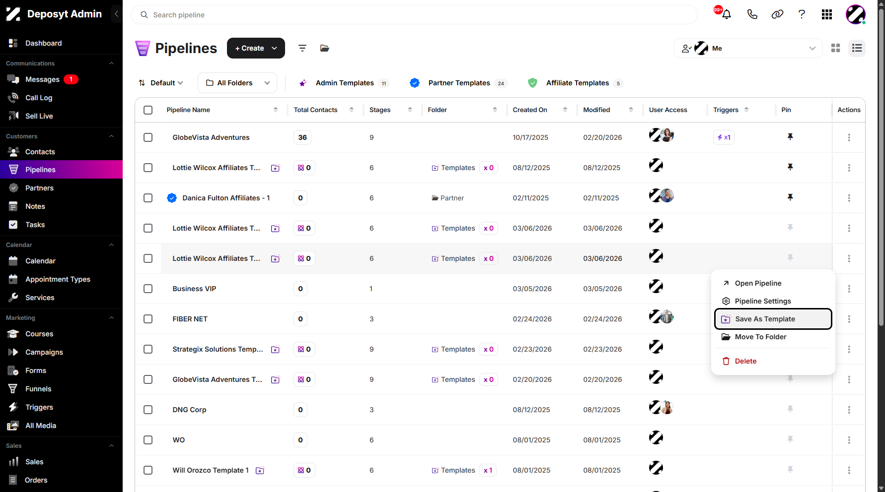 Step 6: On the list view, all the available option from the three-dot menu were same as from the grid view.