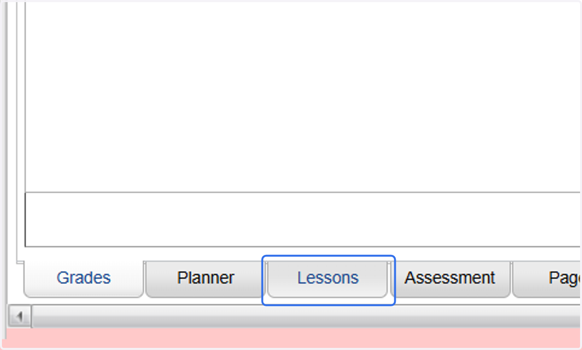 Click on the "Lessons" tab at the bottom of the screen.