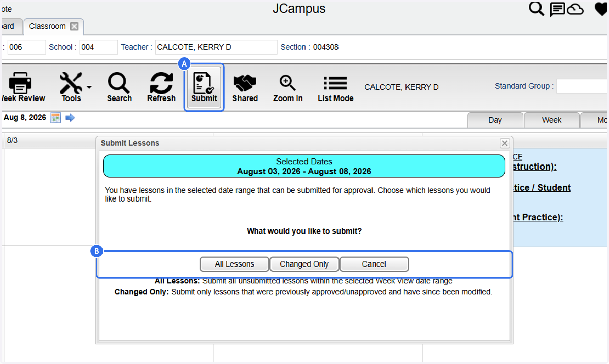 A. Click on Submit B. Select the appropriate option to make plans available to your administrators.