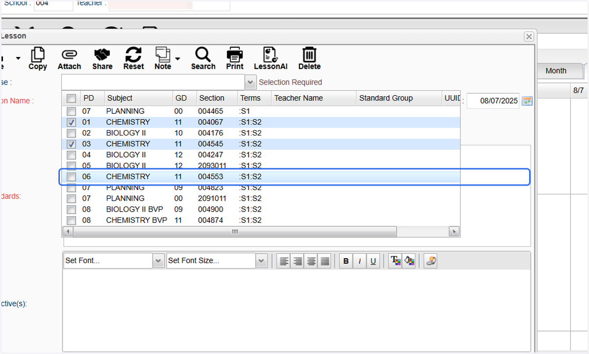 Select all relevant sections.