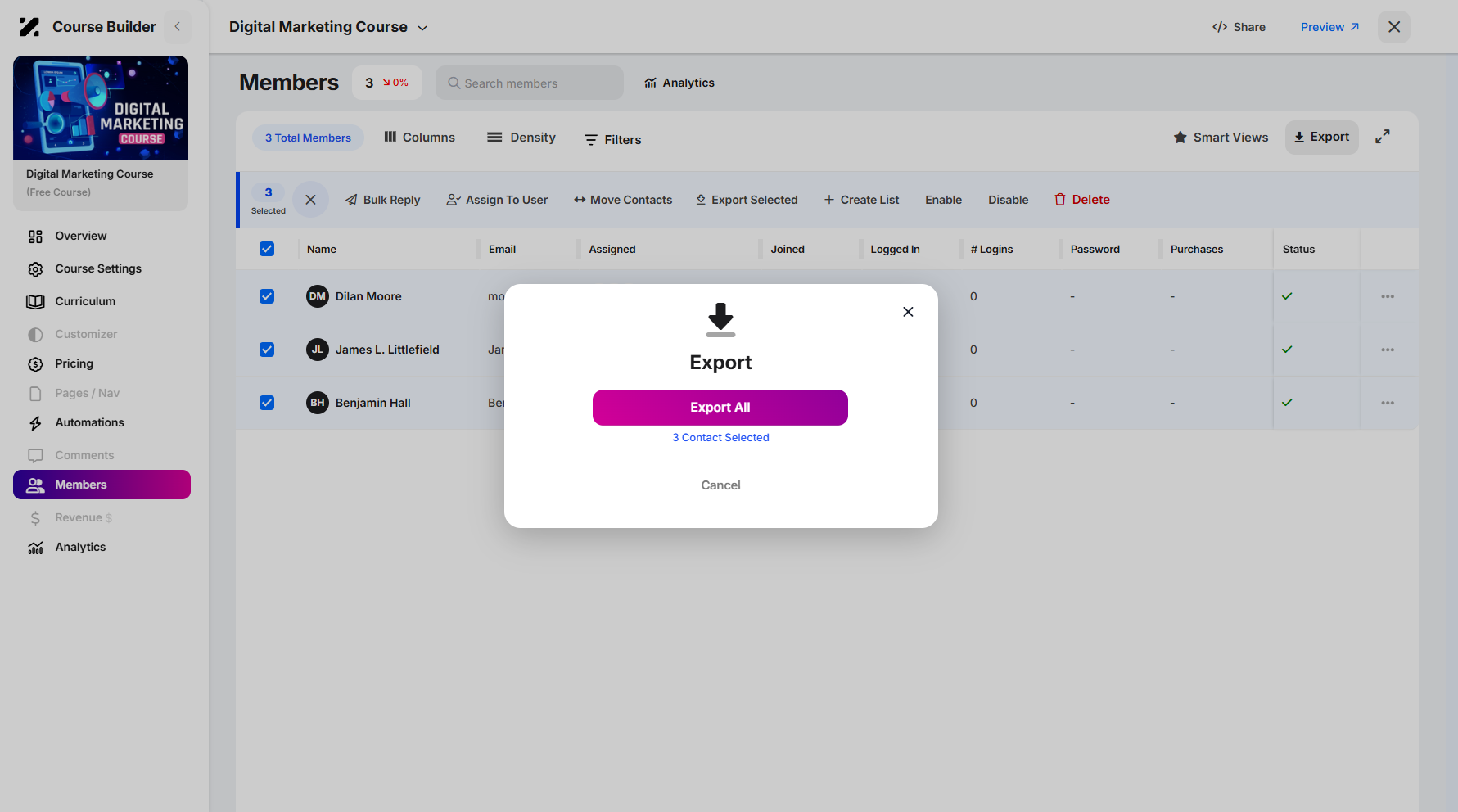 Step 11: Once everything is set up, click Export All to continue.