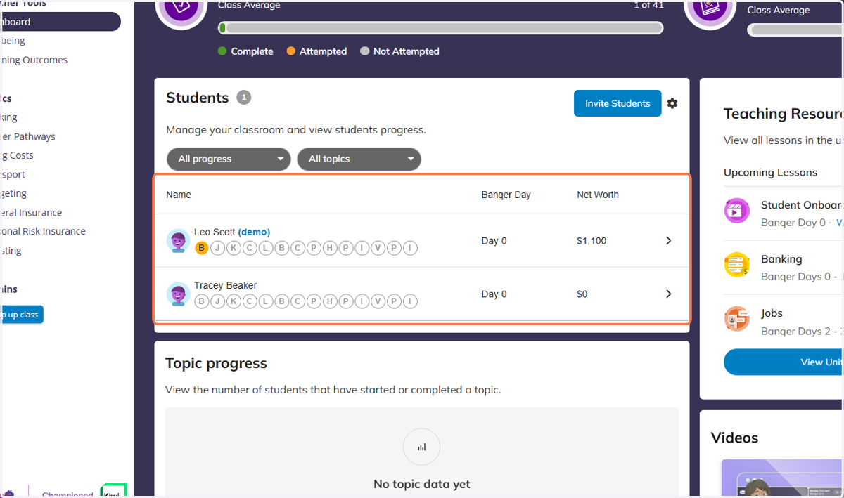 Now the student's email has been confirmed and they should be able to log in as normal.