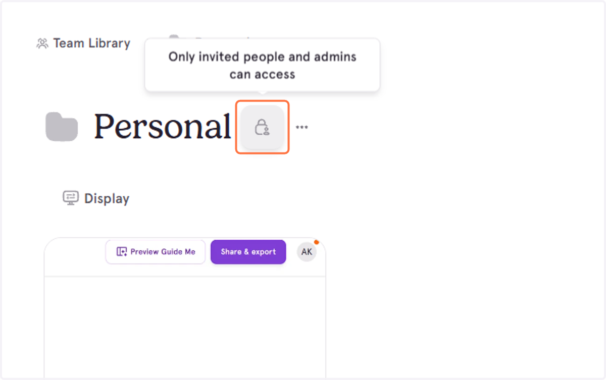 Manage Folder permissions by clicking on the icon just to the right of the folder name