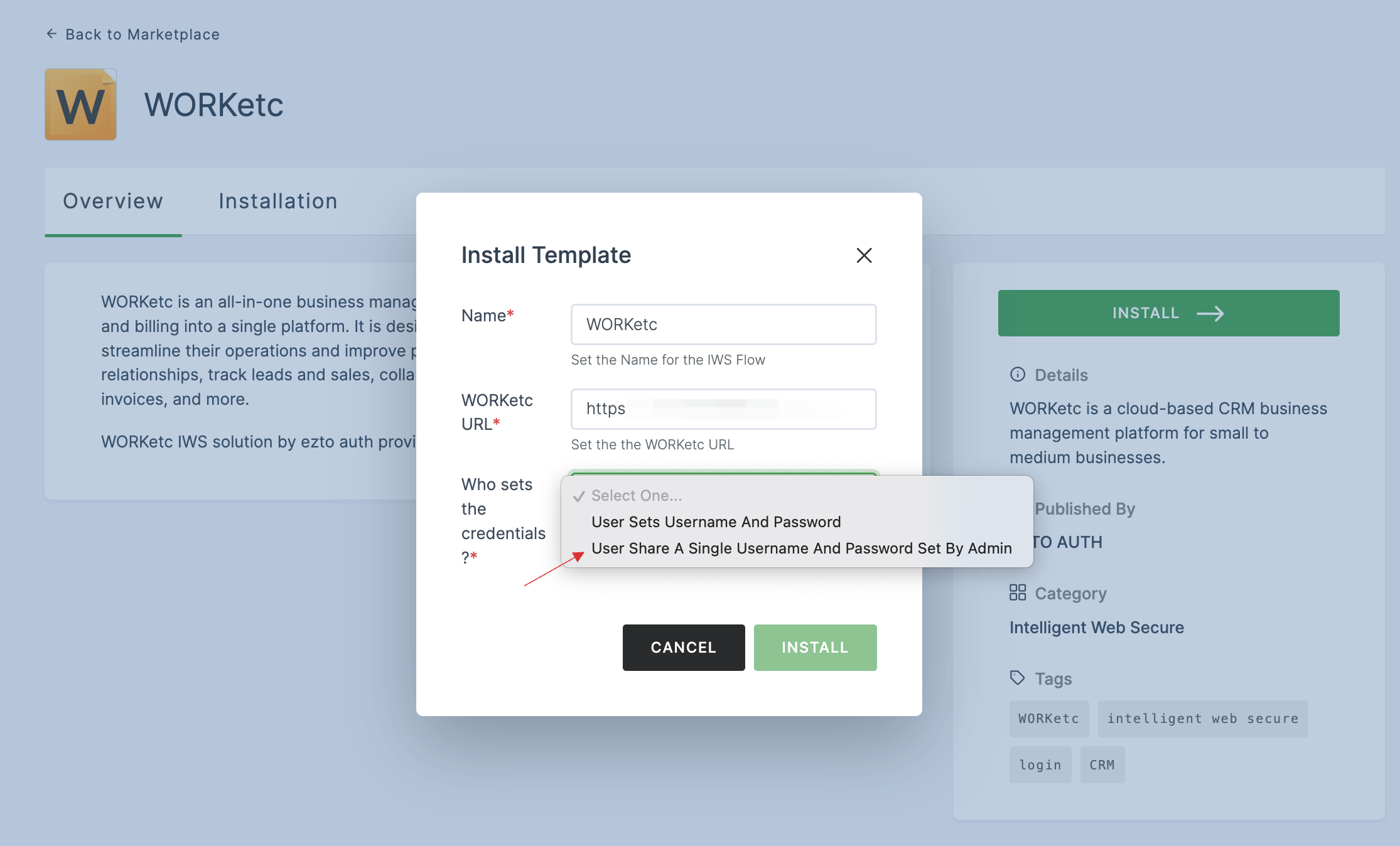 User Share A Single Username And Password Set By Admin