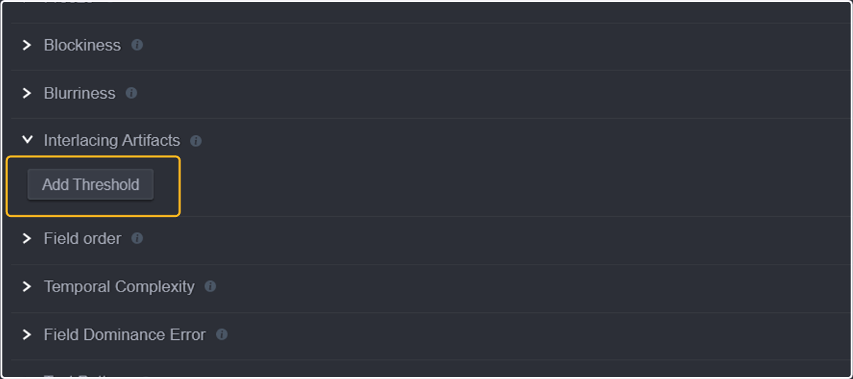 Now you can manually add any thresholds or modify any existing ones.