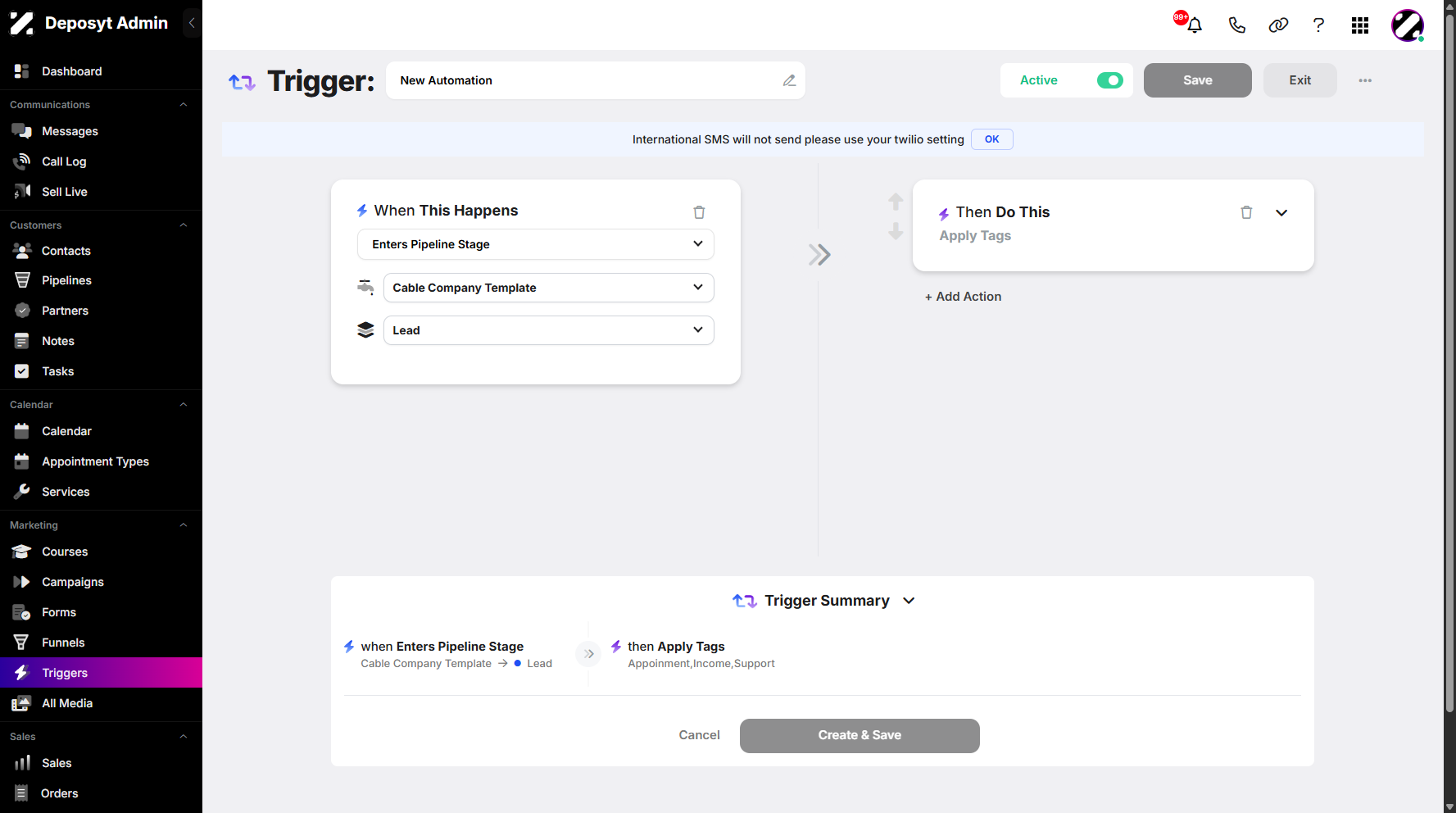 Editing a Trigger
