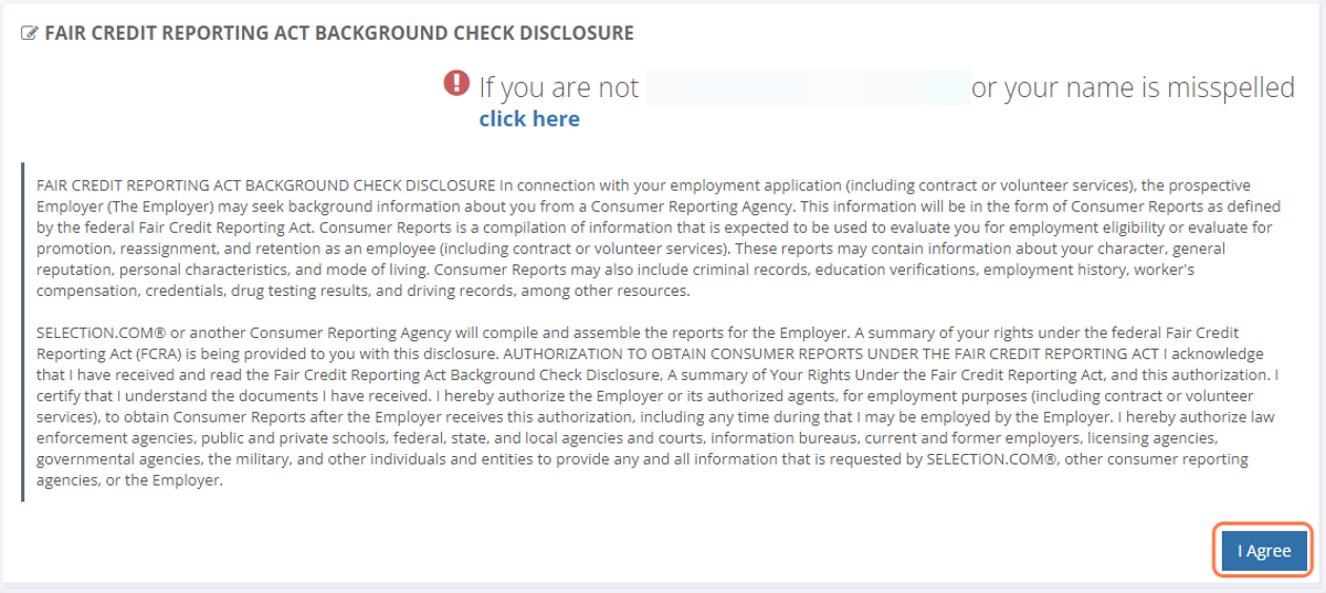 Review name and disclosure