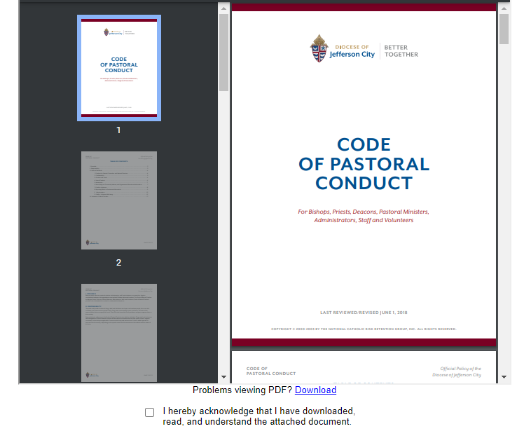 Code of Pastoral Conduct