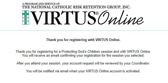 Register for a VIRTUS Session