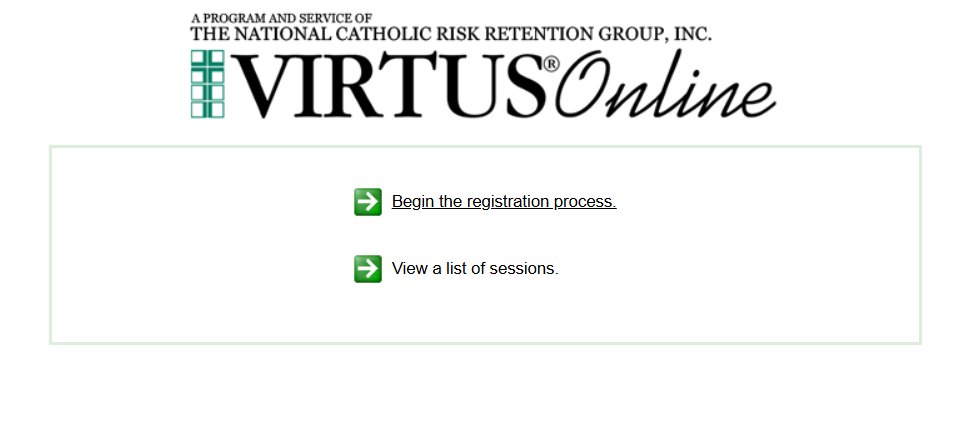 Click on Begin the registration process