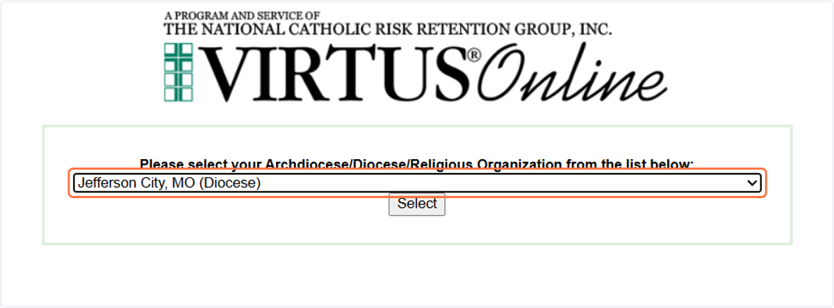 Select organization