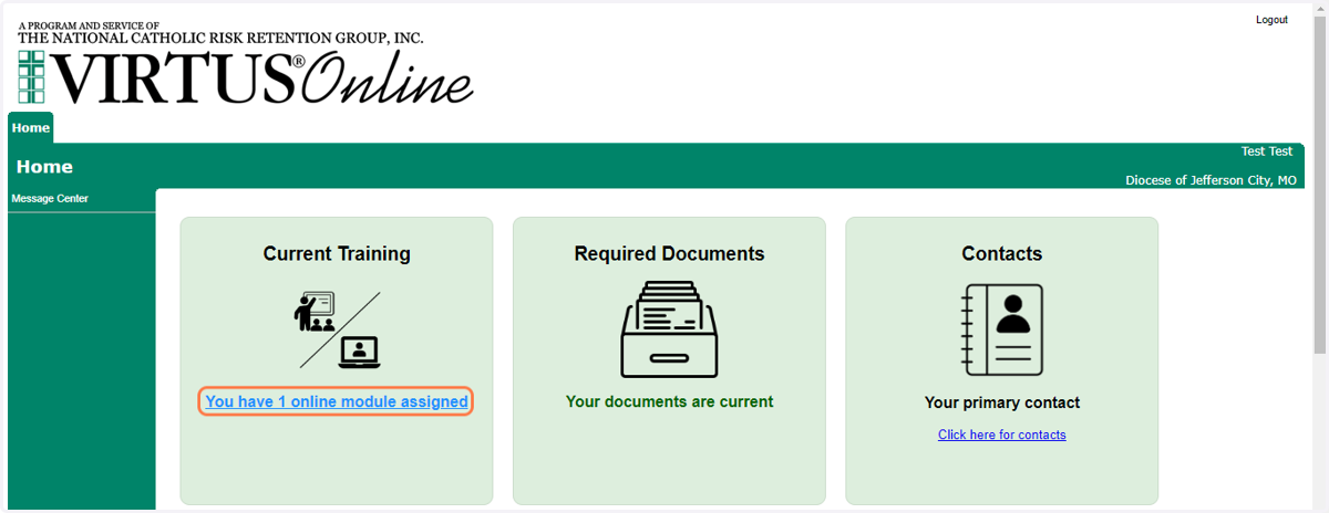 Access assigned training