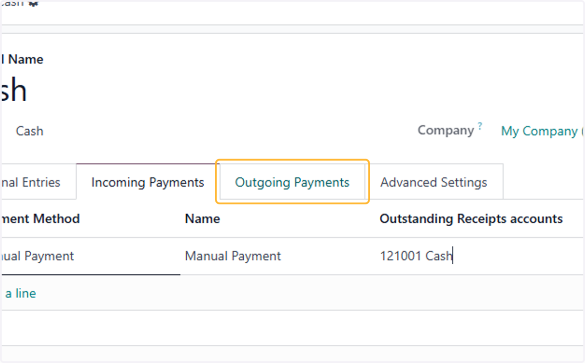 Click on Outgoing Payments