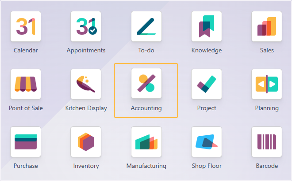 Click on Accounting