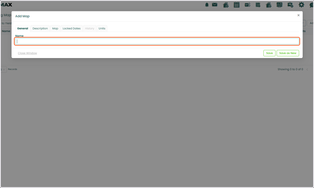 Under the General tab, enter a name for your map.