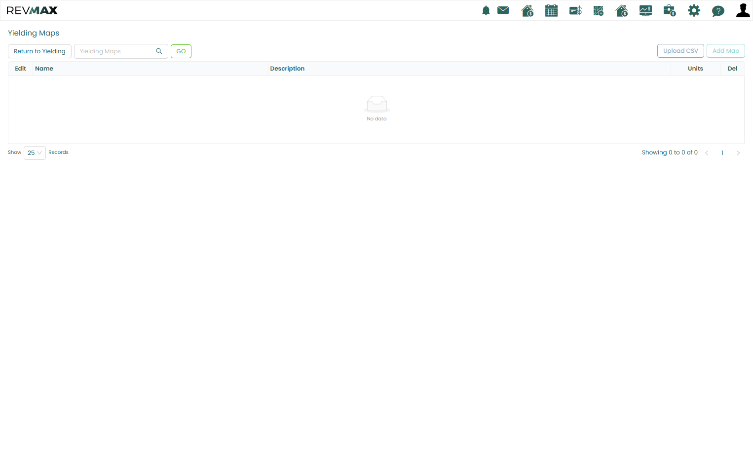 Once on the Yielding Maps page, click Add Map to create a new map.