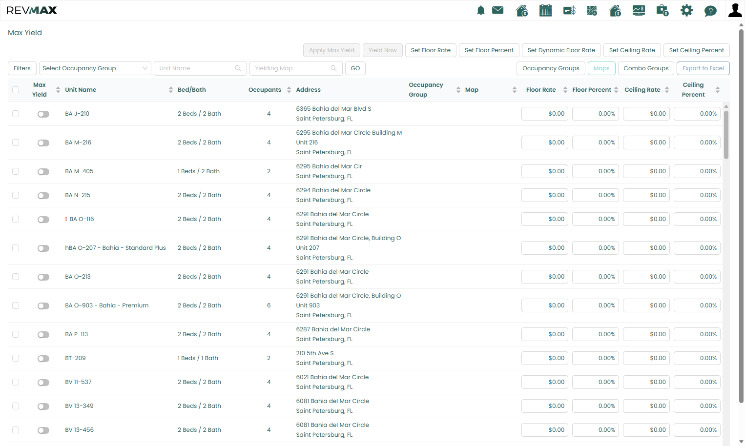Alternatively, you can access this page at any time by clicking the Maps button.