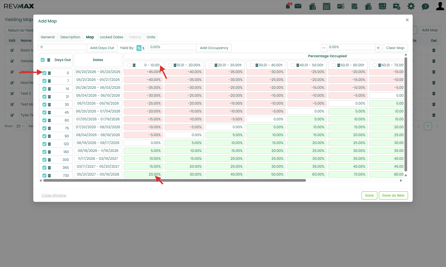 You can customize the map based on your market and pricing strategy: