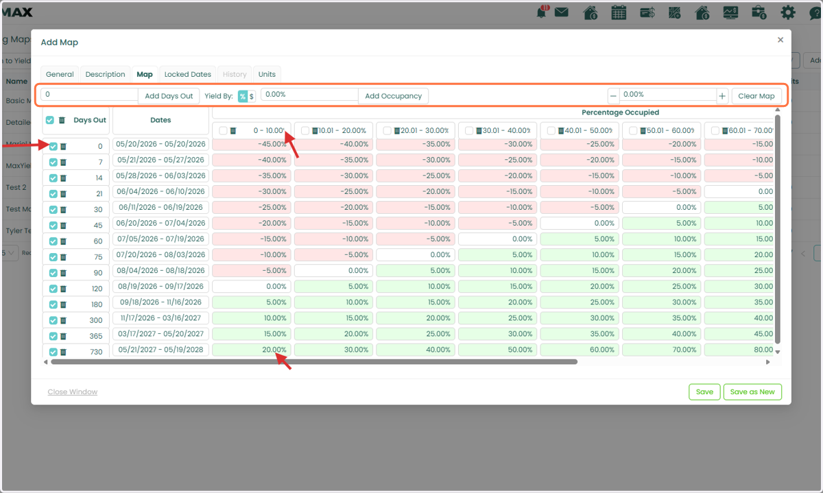 You can customize the map based on your market and pricing strategy: