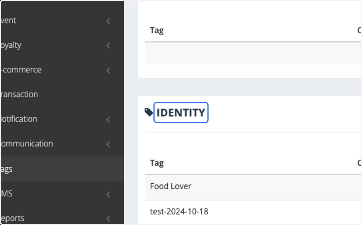Go to IDENTITY