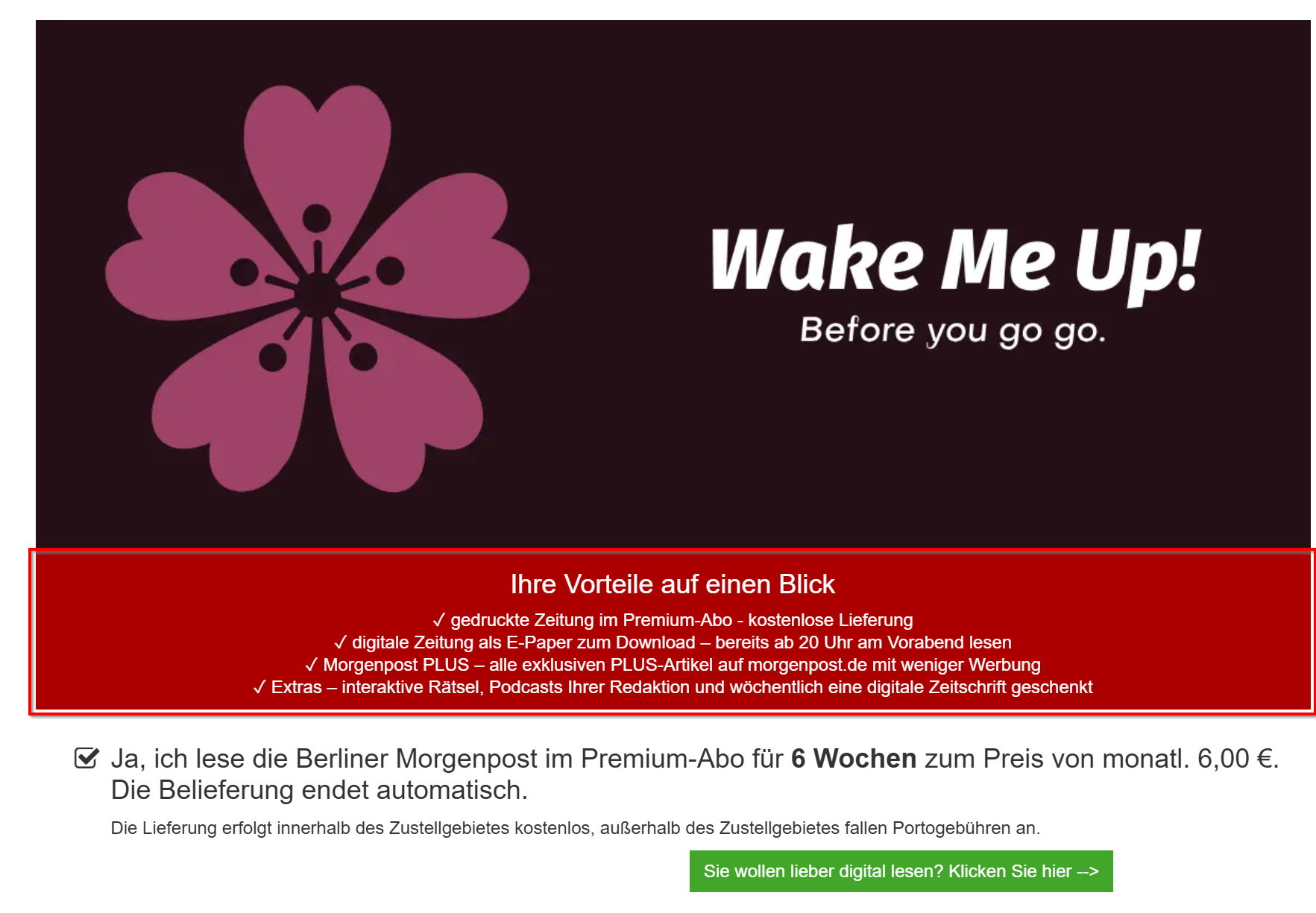 Beispiel Vorteilsbox